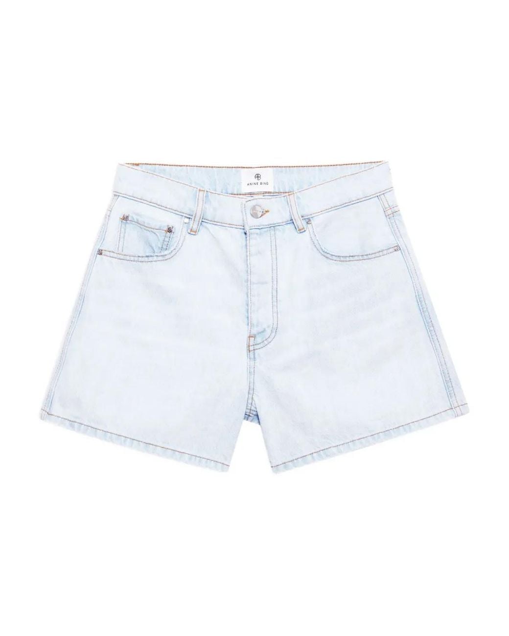 Anine Bing Blue Dalton Denim Shorts