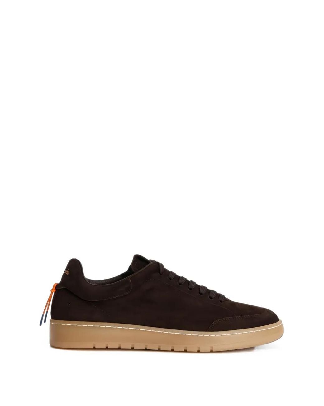 Barracuda Brown Guga Suede Perforated Sneakers for men