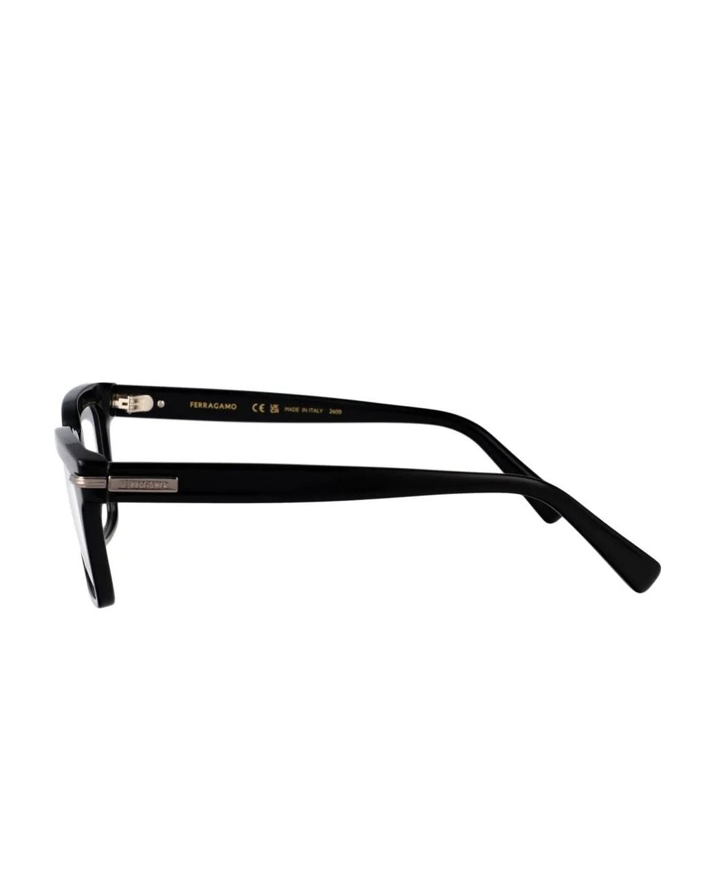 Ferragamo Eyewear Black Rectangular-Frames Glasses for men