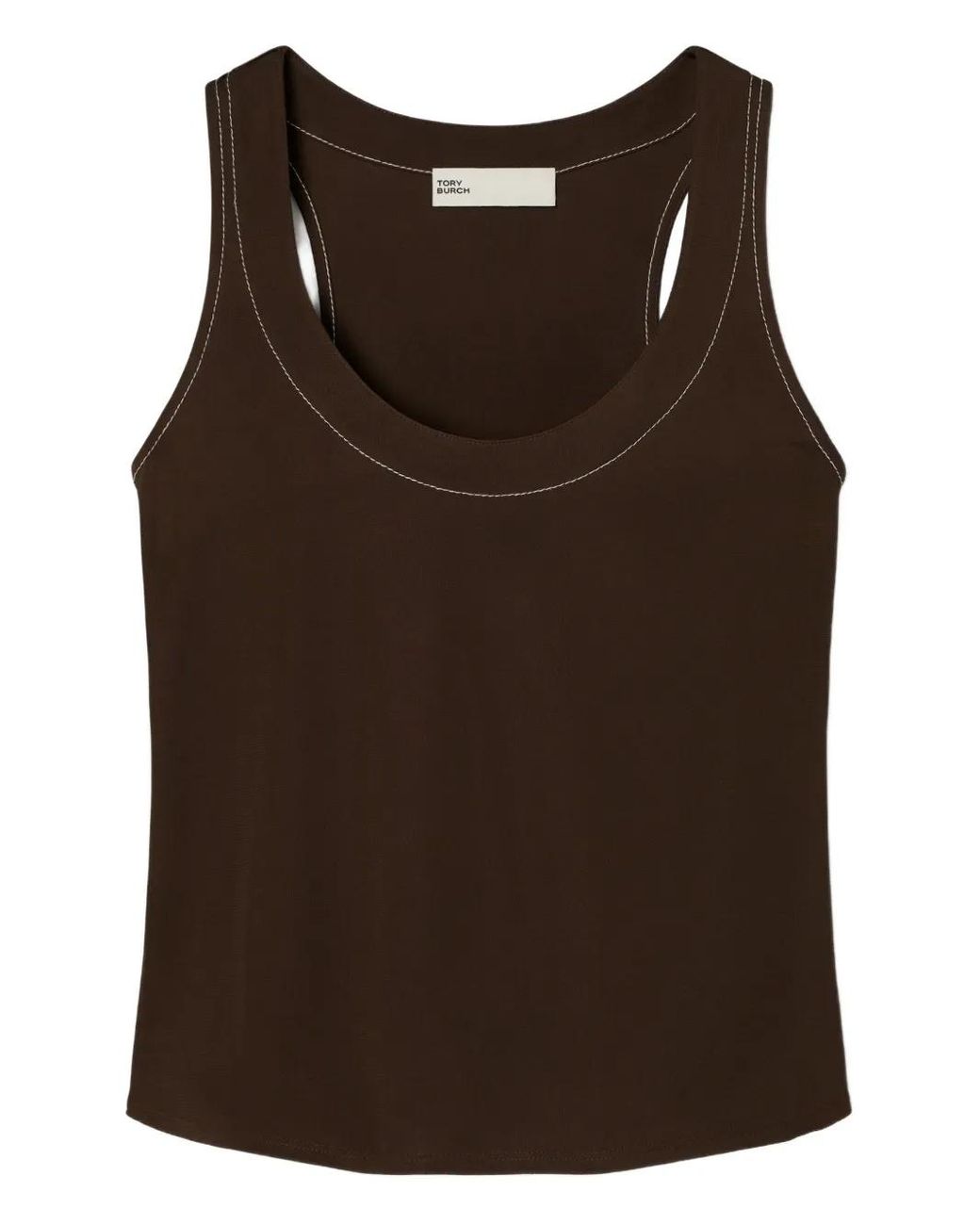 Tory Burch Brown Jersey Tank Top