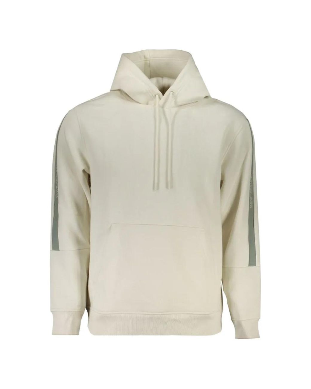 Calvin Klein White Tape-Detail Hoodie for men
