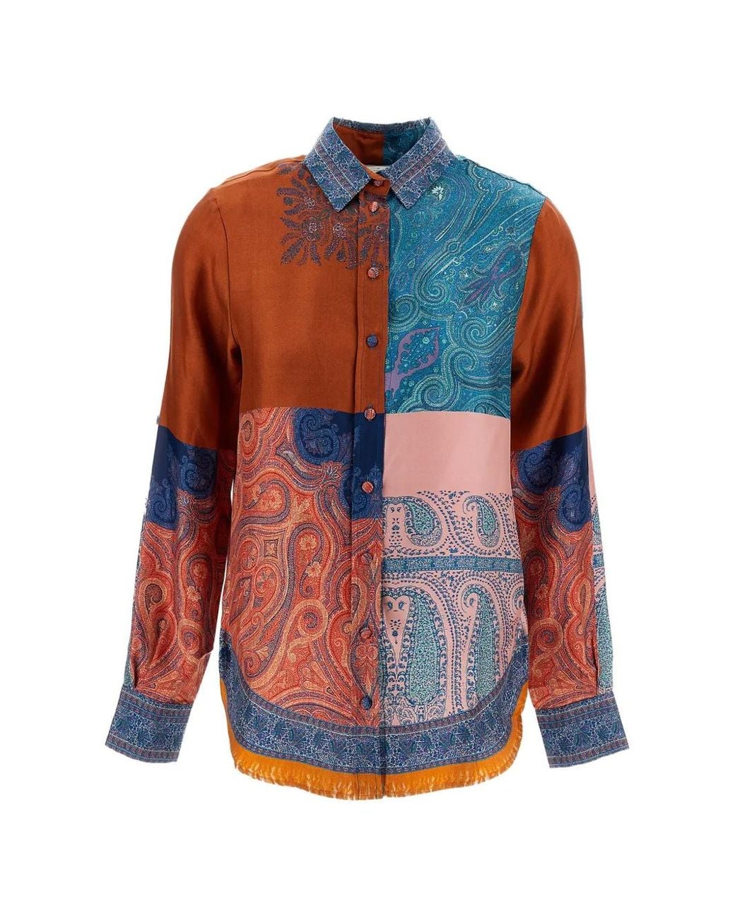Pierre Louis Mascia Blue Printed Buttoned Shirt