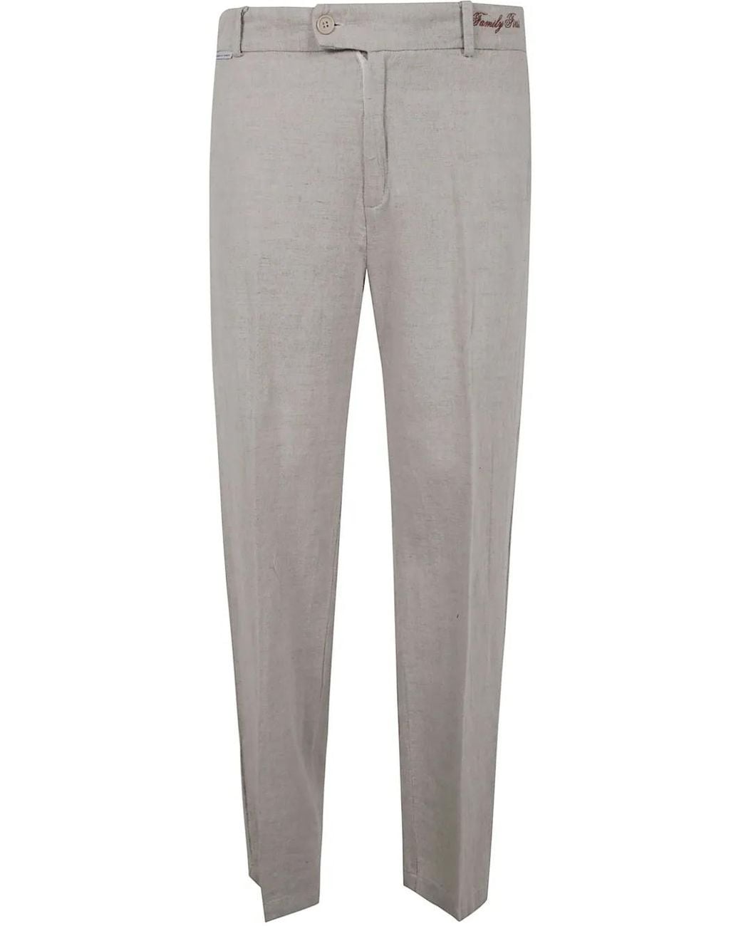 FAMILY FIRST Gray Logo-Embroidered Trousers for men