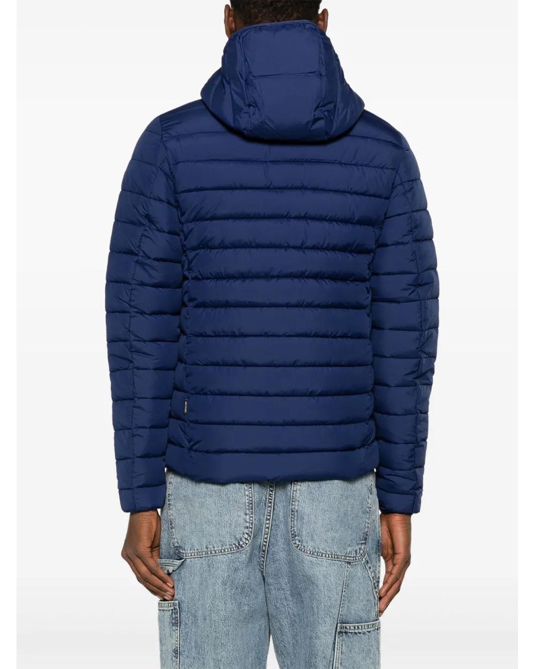 Save The Duck Blue Recycled Polyester Quilted Down Jacket for men