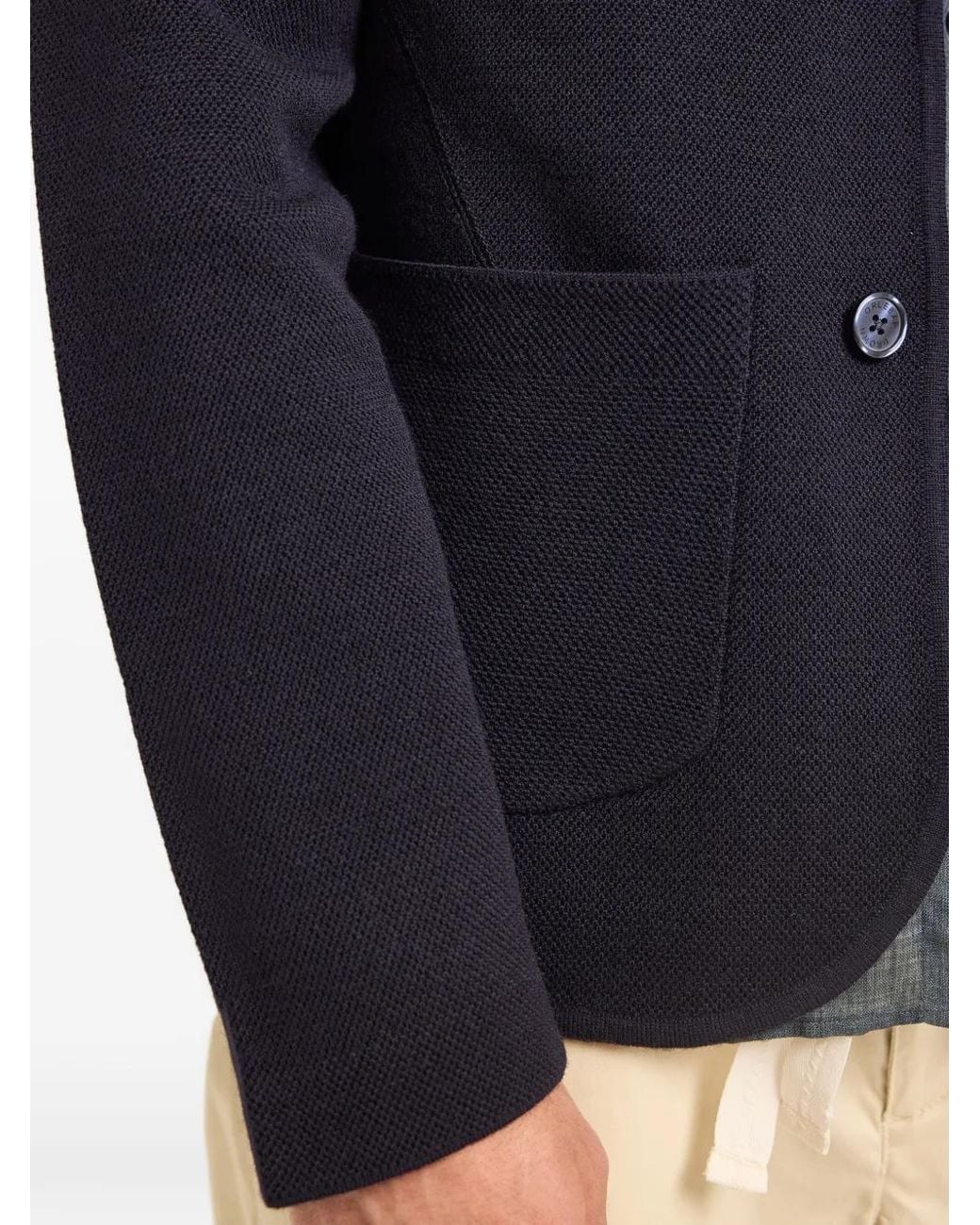 Orlebar Brown Blue Rainer Single-Breasted Merino Blazer for men