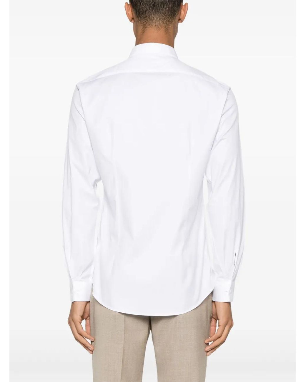 Fursac White Poplin Cotton Shirt for men
