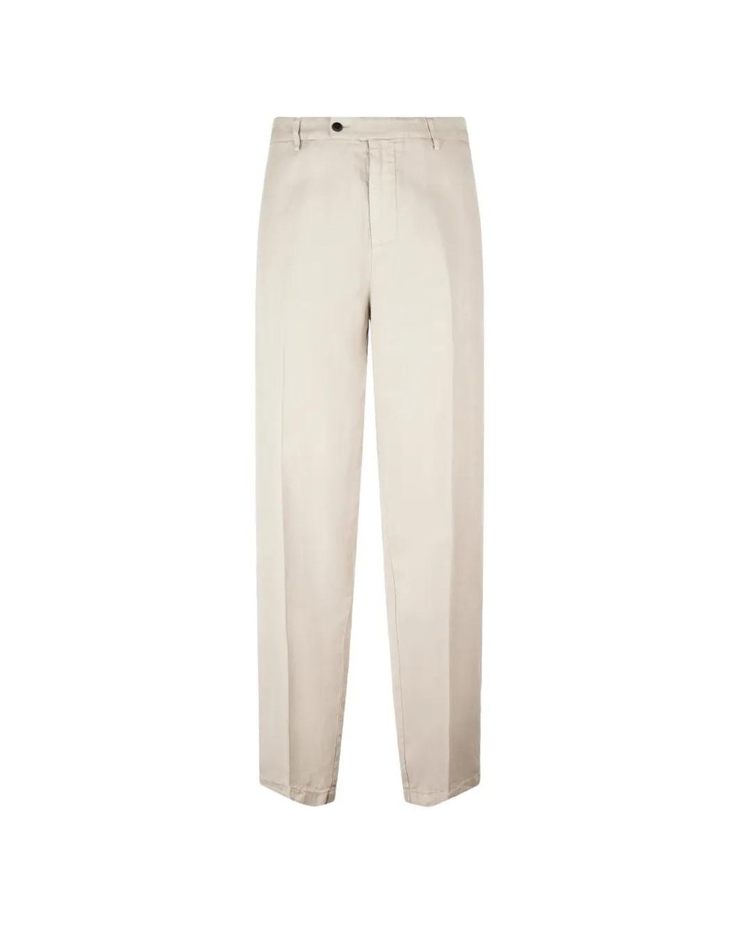 Dondup White Button Trousers for men
