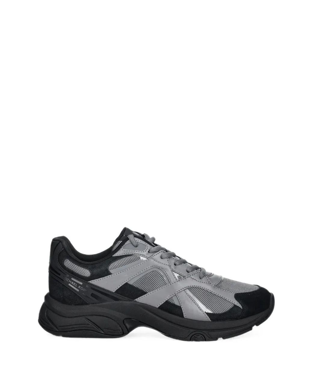 Michael Kors Gray Leo Mixed-Media Trainer for men