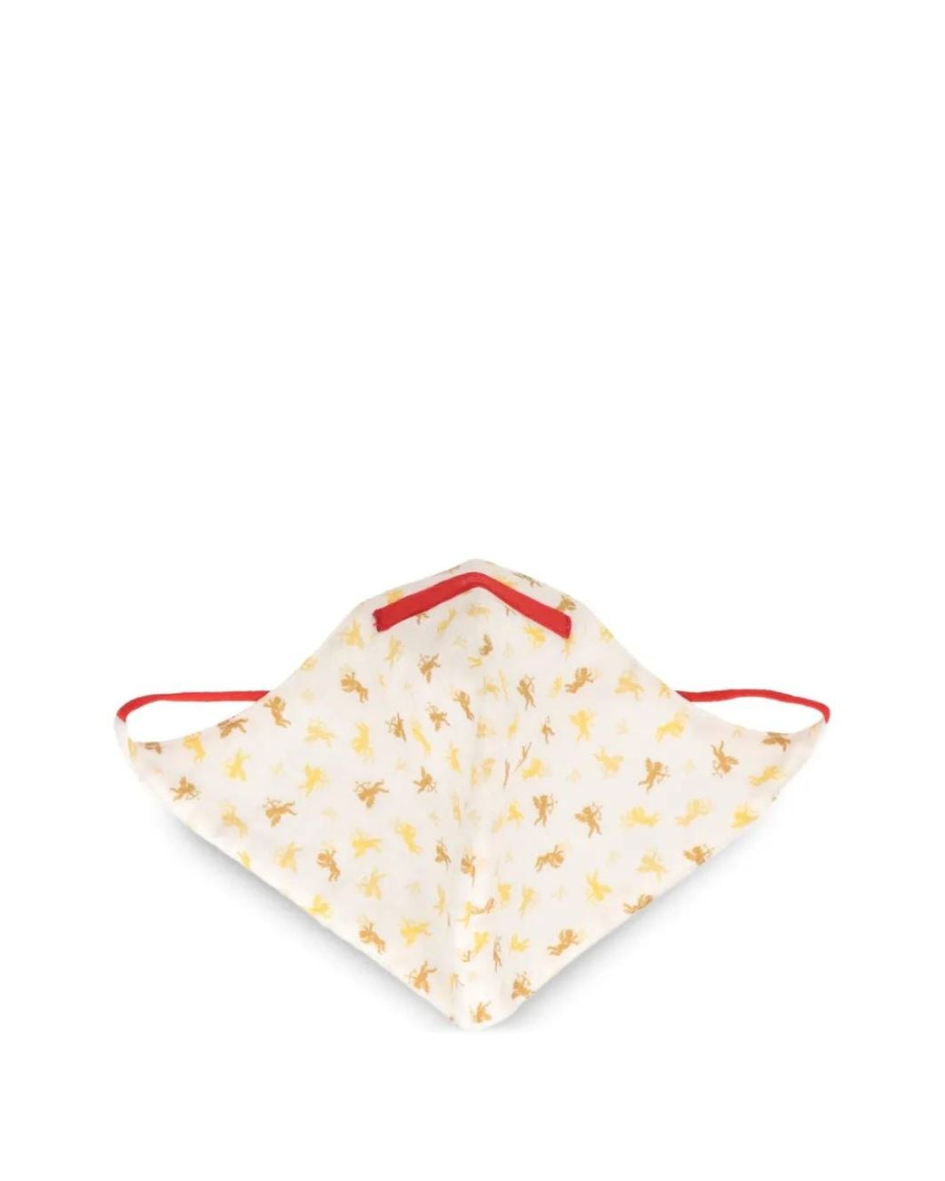 Isaia Pink Cherub-Print Face Mask for men