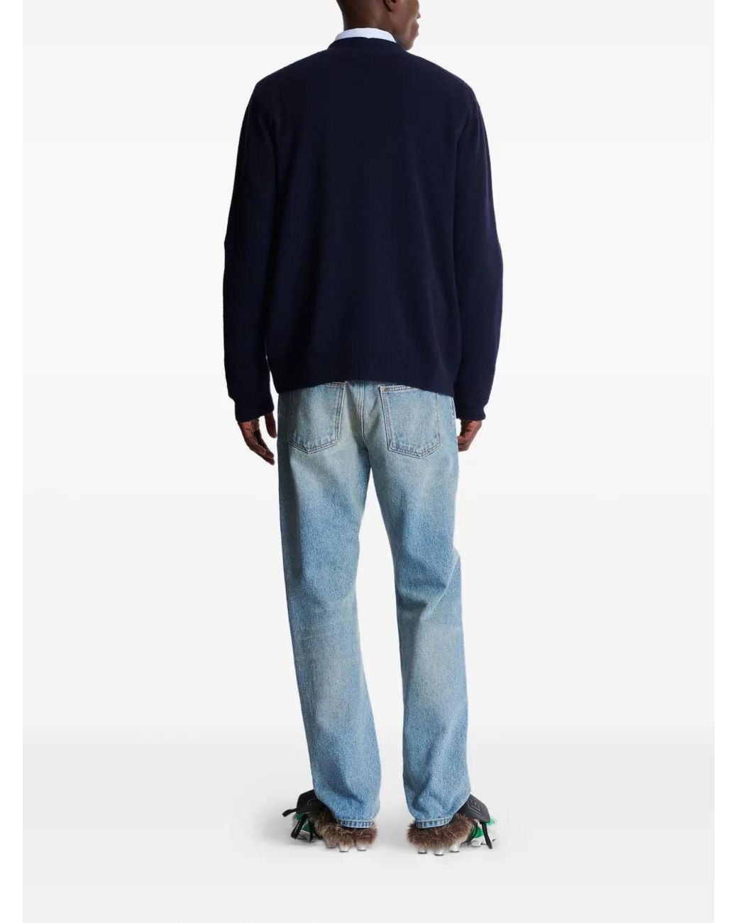 Balmain Blue Knit Cardigan for men
