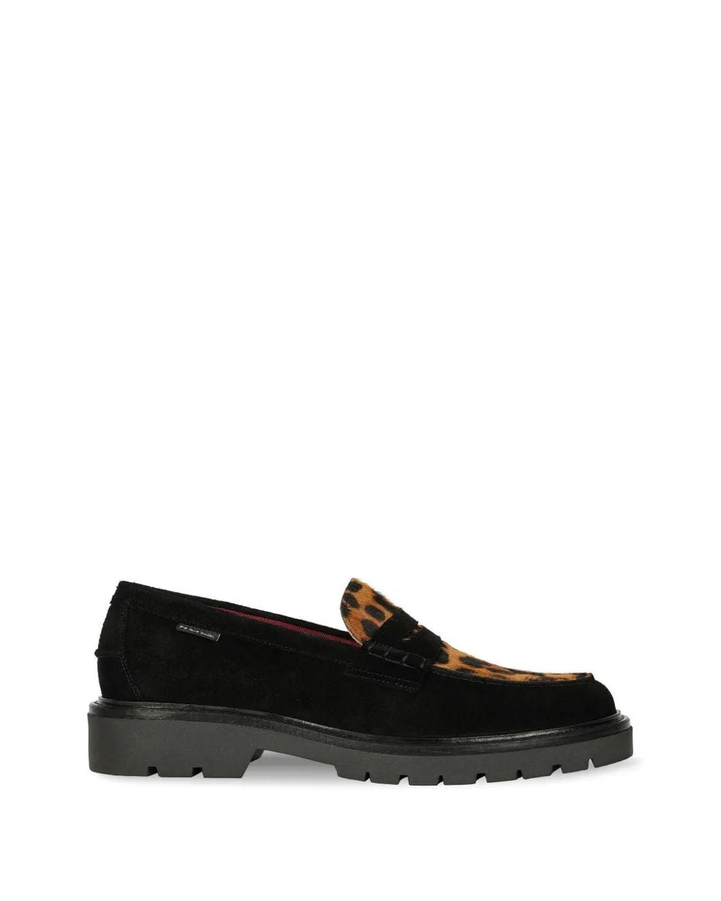 Paul Smith Bolzano Leopard-Print Loafers in Black for Men | Lyst UK
