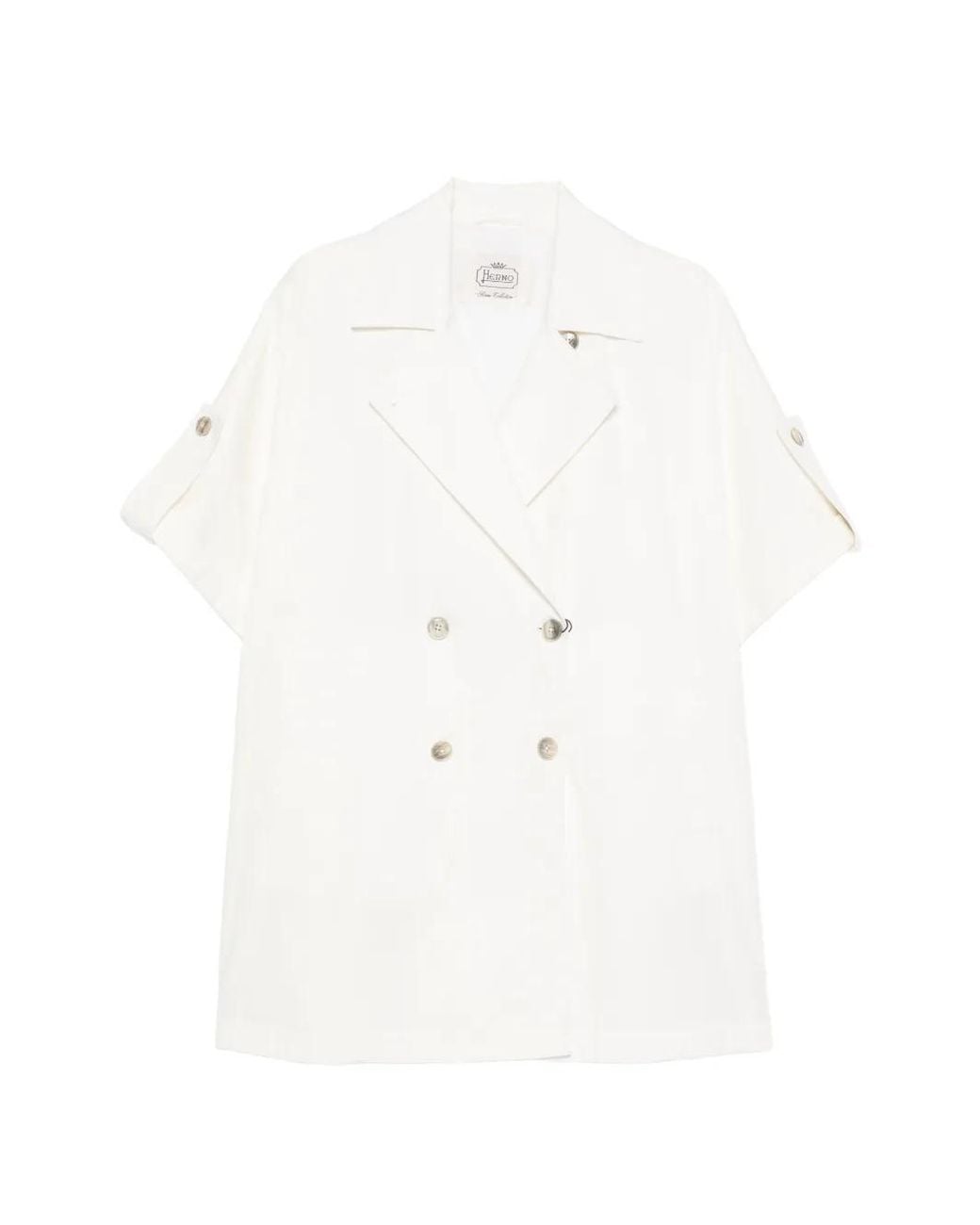 Herno White Double-Breasted Coat