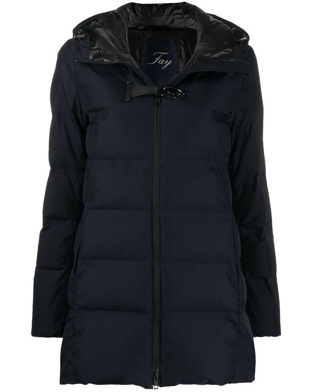 Fay Synthetic Hooded Padded Jacket in Blue - Lyst
