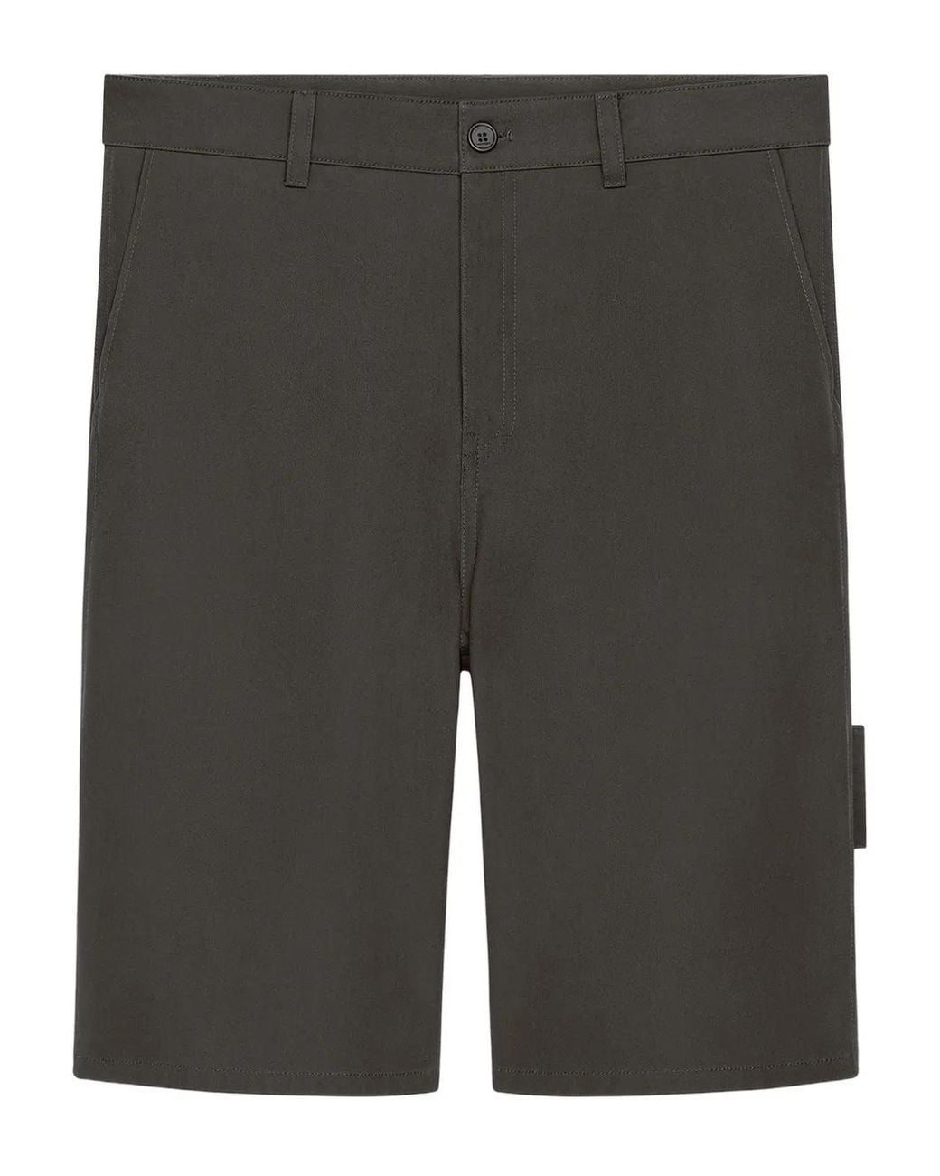 Courreges Gray Hammer Button-Fastening Pockets Shorts for men