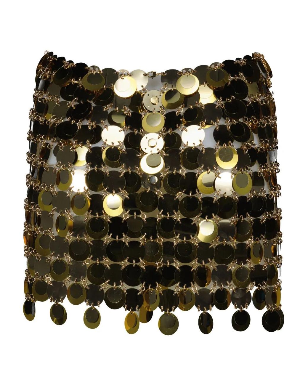 Rabanne Metallic Sequin Mini Skirt