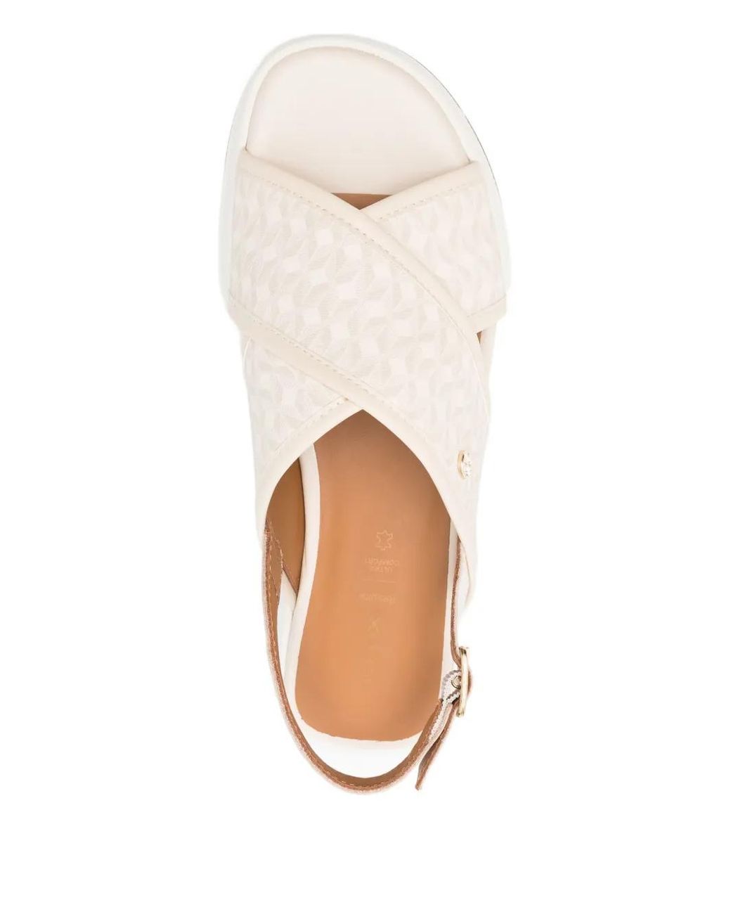 Geox White 55Mm Spherica Cross-Strap Platform Sandals