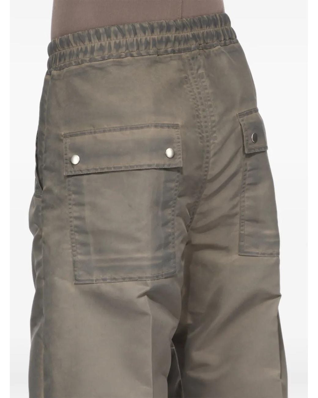 Rick Owens Gray Tower Geth Belas Drawstring Wide-Leg Trousers for men