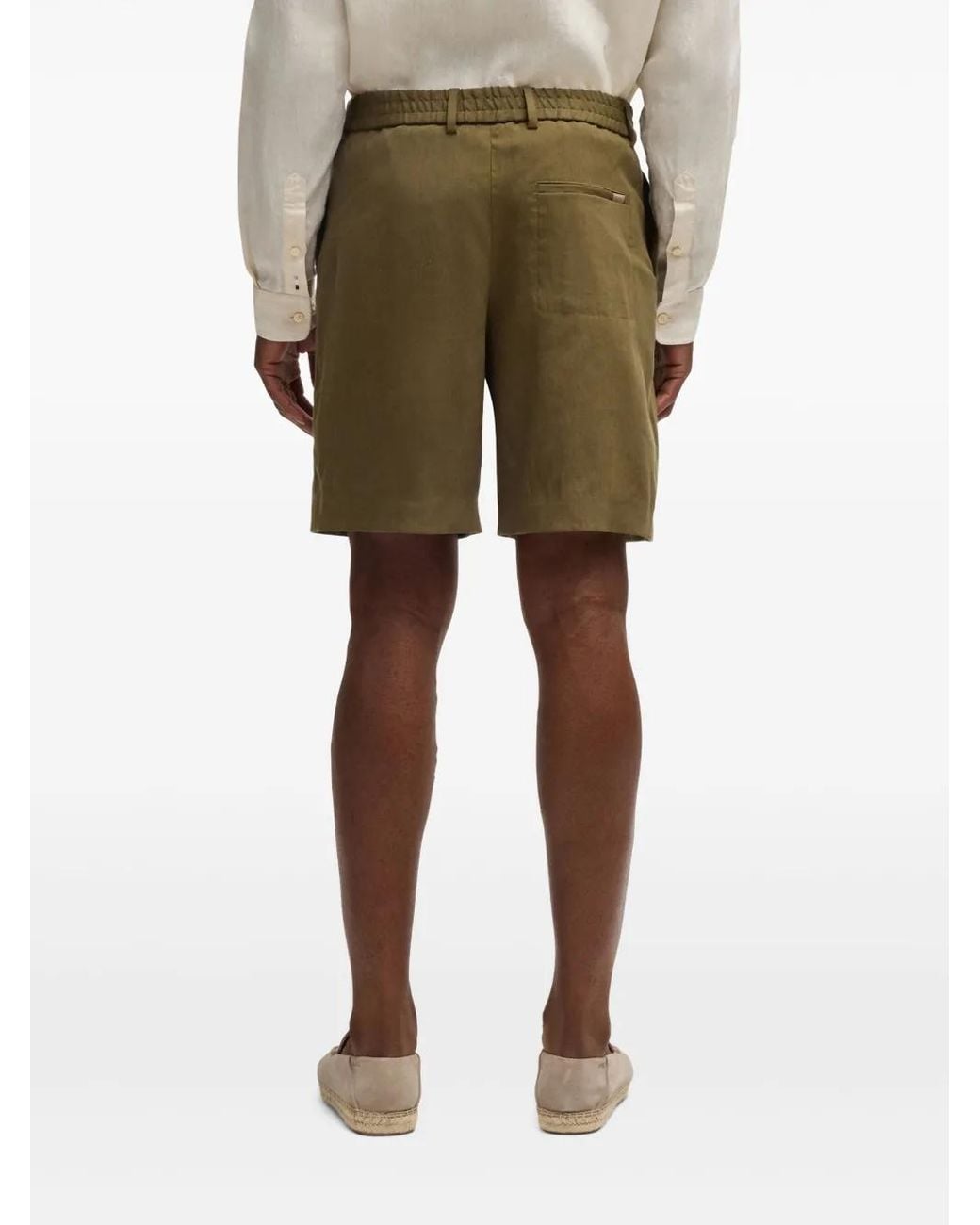 Boss Green Drawstring Bermuda Shorts for men