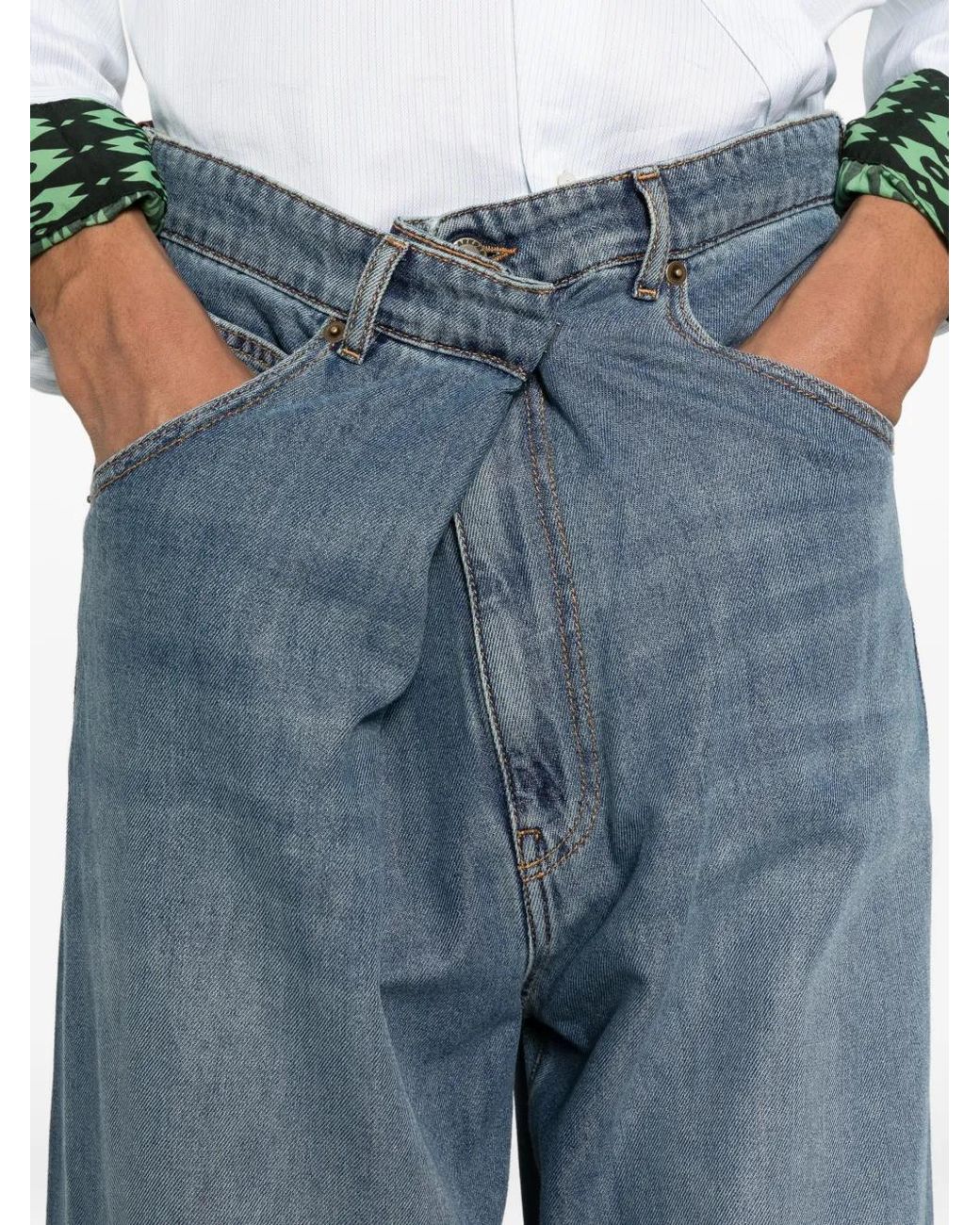 DARKPARK Blue Five-Pockets Jeans for men