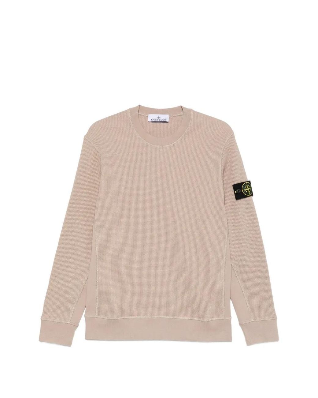 Stone Island Natural Round Neck Sweatshirt for men