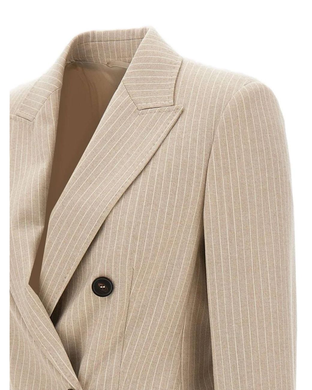 Max Mara Natural Pucci Pinstripe Double-Breasted Blazer