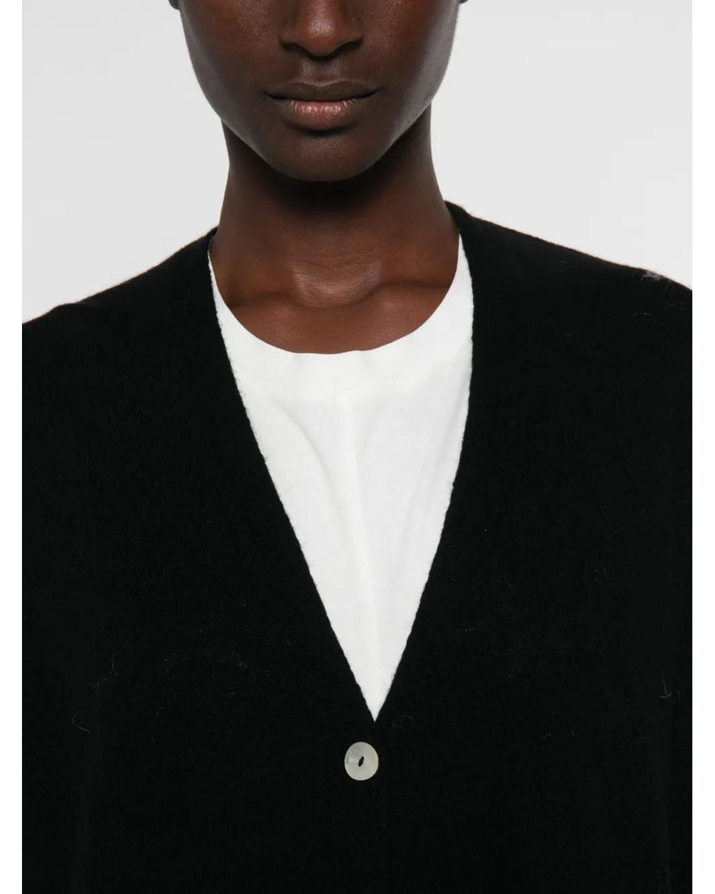 Dixie Black V-Neck Button-Up Cardigan