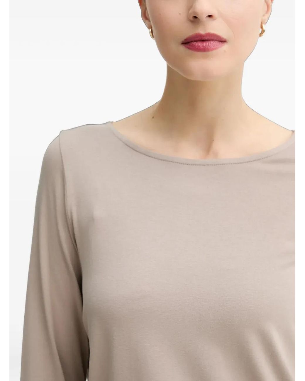 Marc O' Polo White Boat-Neck Long-Sleeve Top