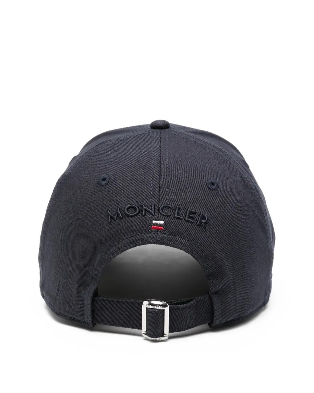 Moncler Blue Logo-Patch Cotton Baseball Cap