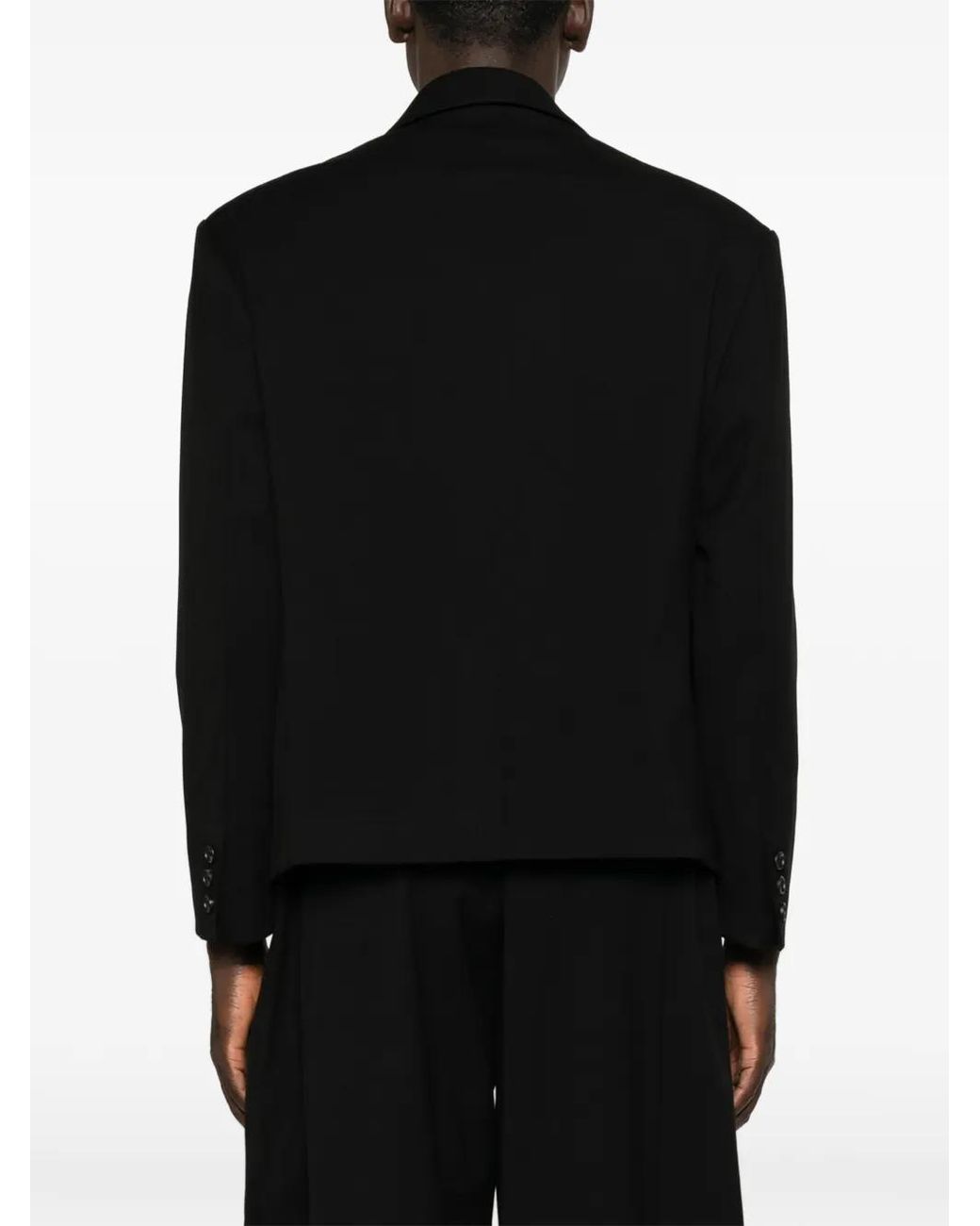 Imperial Black Double-Breasted Cotton Jacket for men