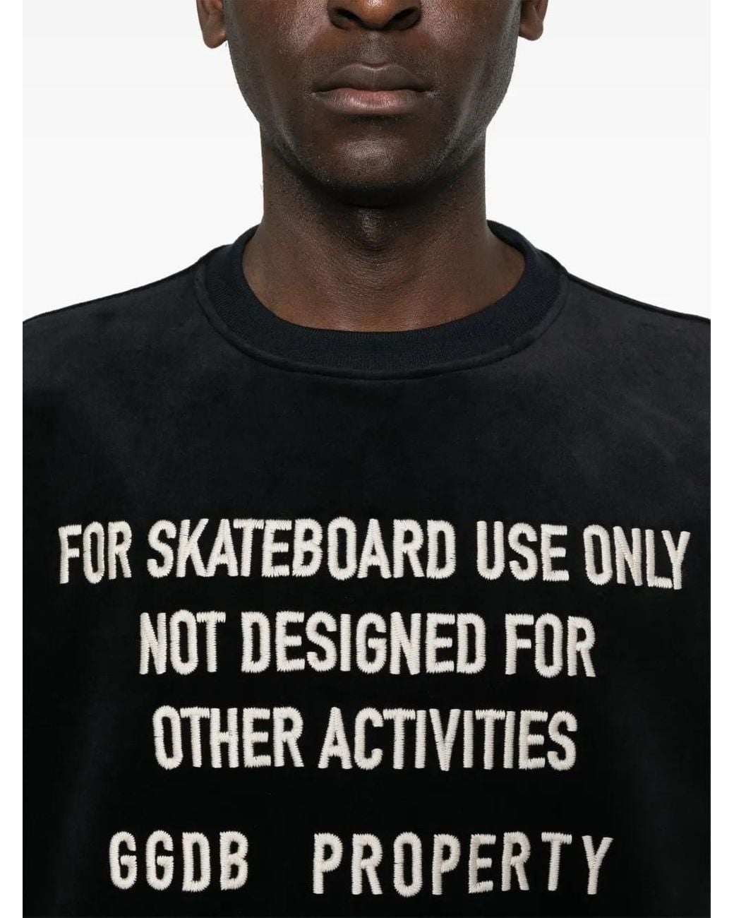 Golden Goose Deluxe Brand Black Velour Sweatshirt With Logo