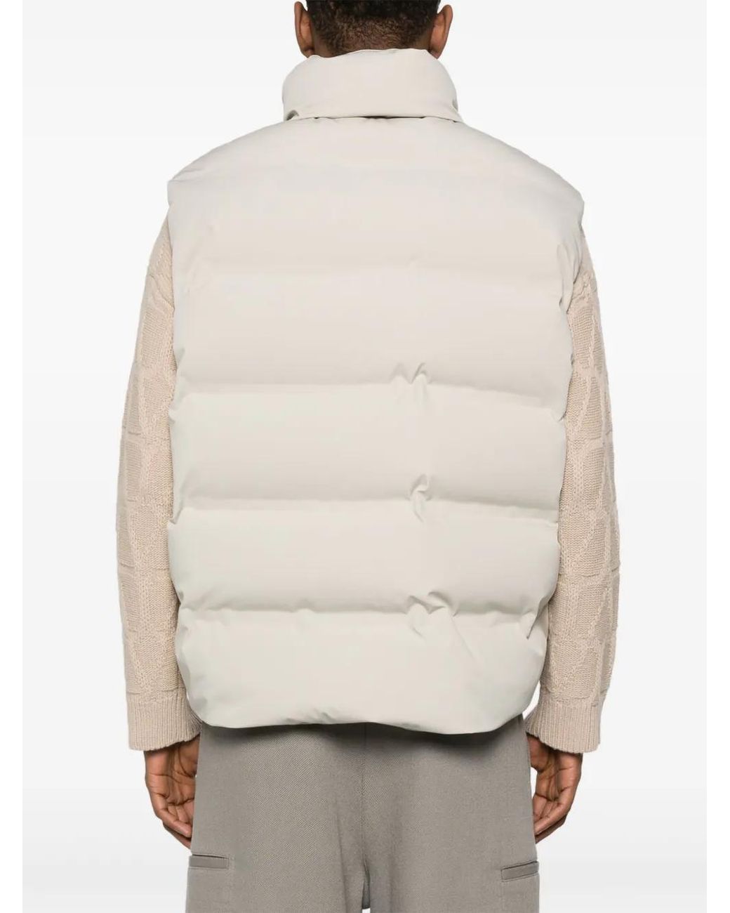 Valentino Garavani White Maxi-Vlogo Down Gilet for men