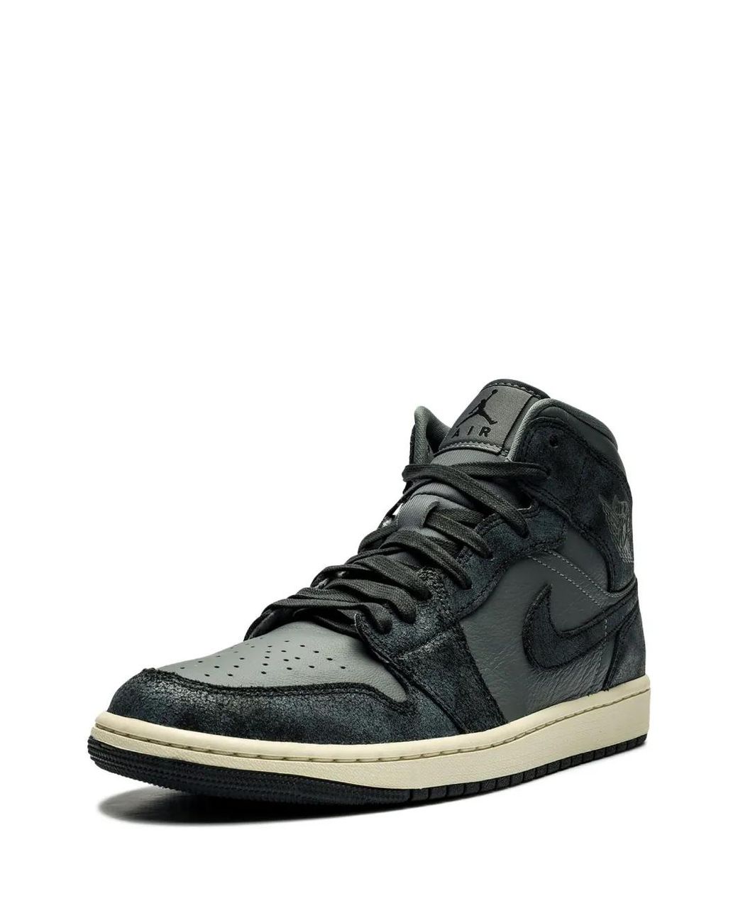Nike Black Air 1 Mid "Distressed Smoke" Sneakers