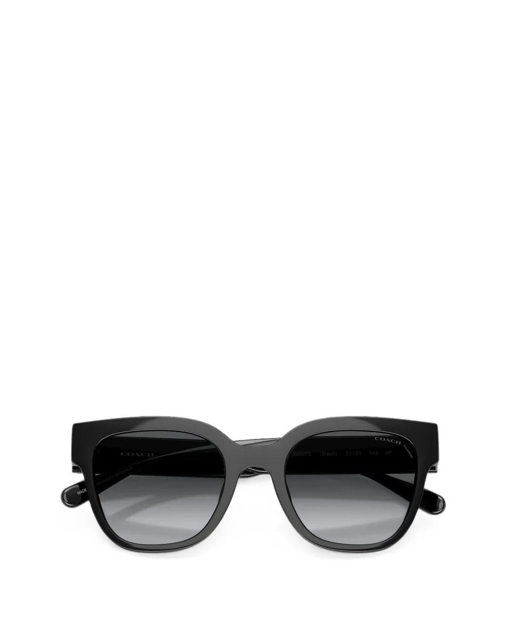 COACH Black Cft88 Squared-Frame Sunglasses