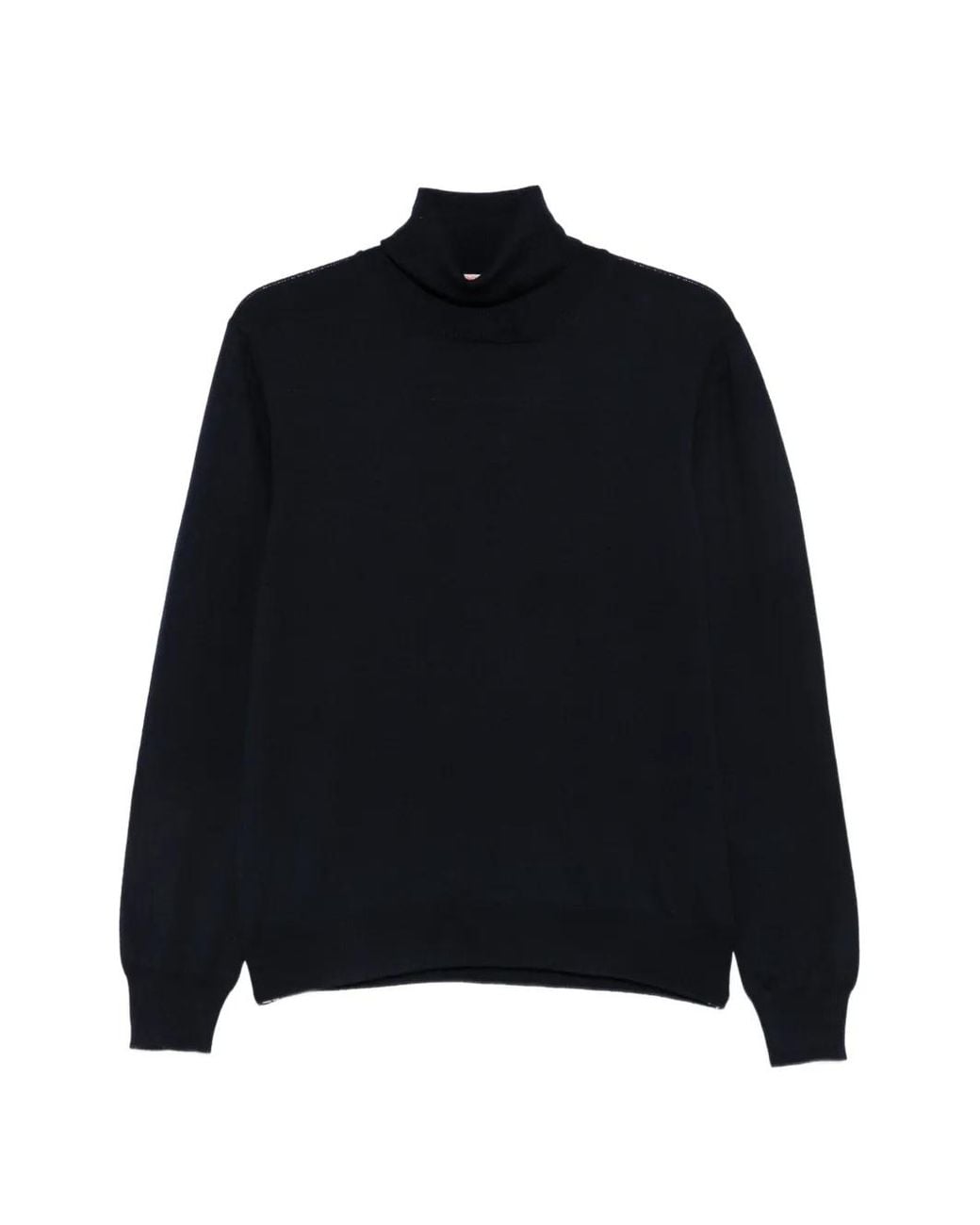 hindustrie Black Roll-Neck Wool Sweater for men
