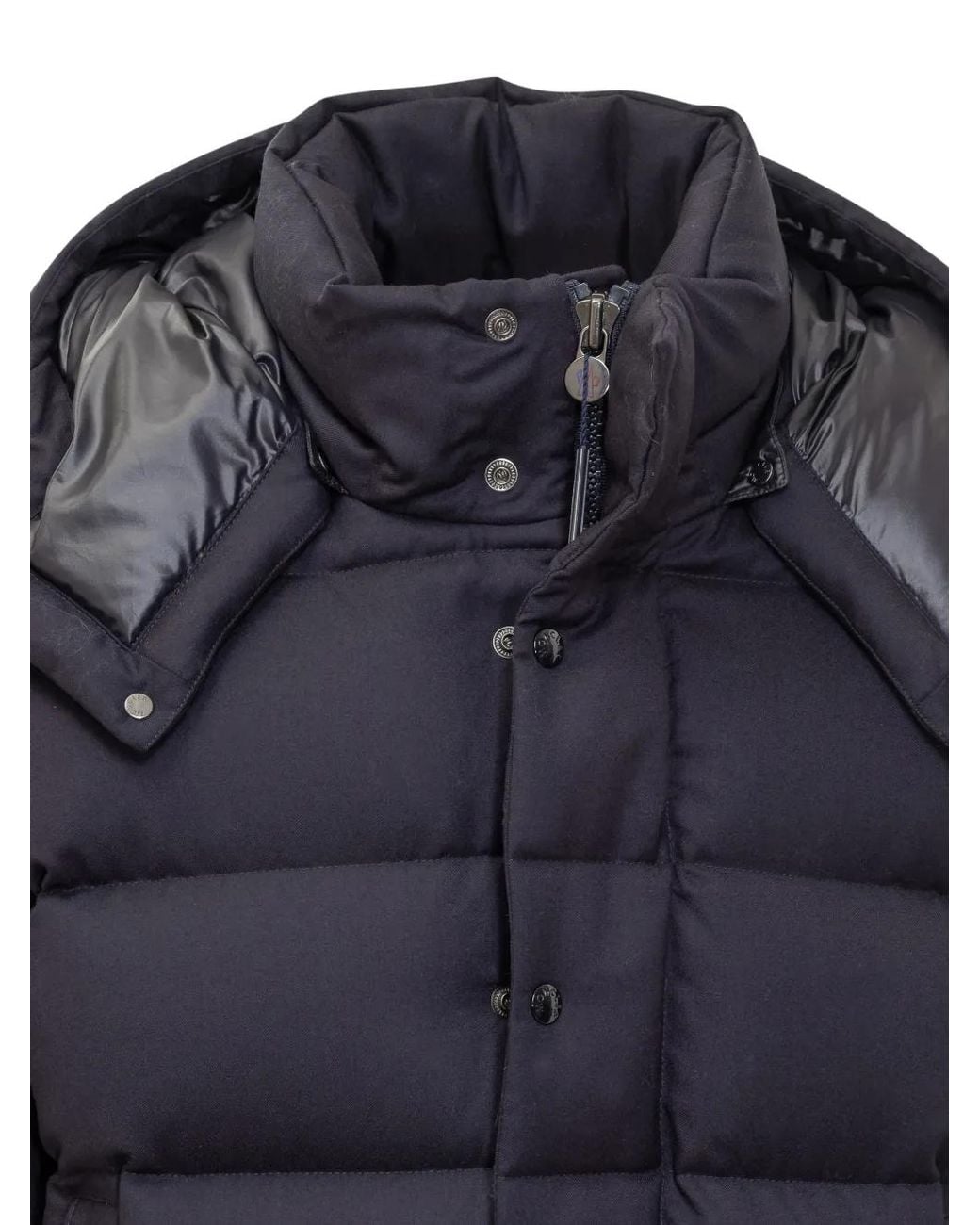 Moncler Blue Maya 70 Hooded Welt-Pocket Puffer Jacket for men