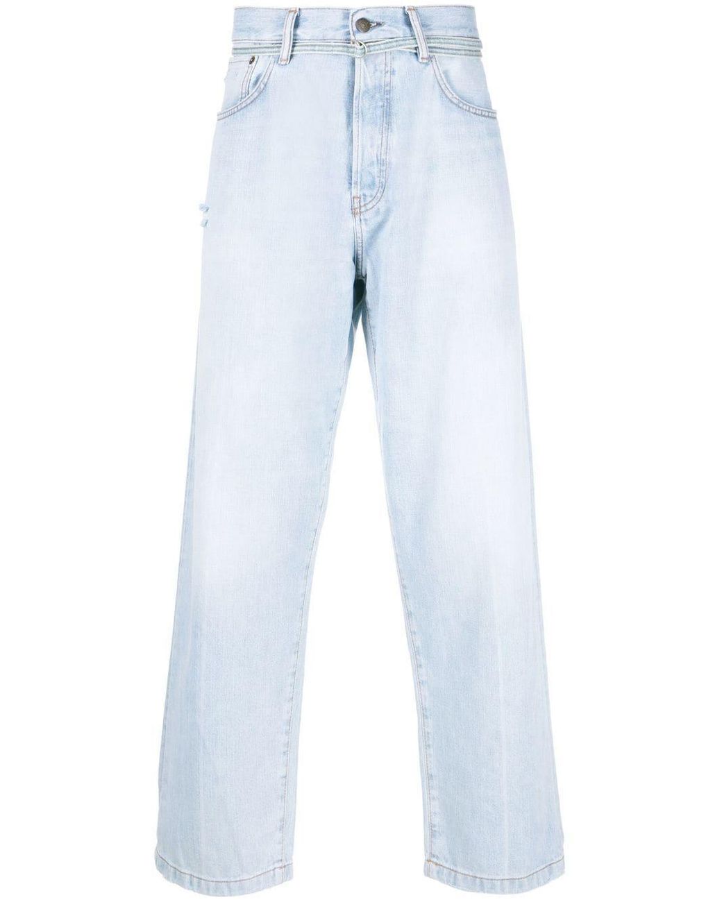 Farfetch Abbigliamento Pantaloni e jeans Jeans Jeans straight Jeans dritti con vita media Nero 