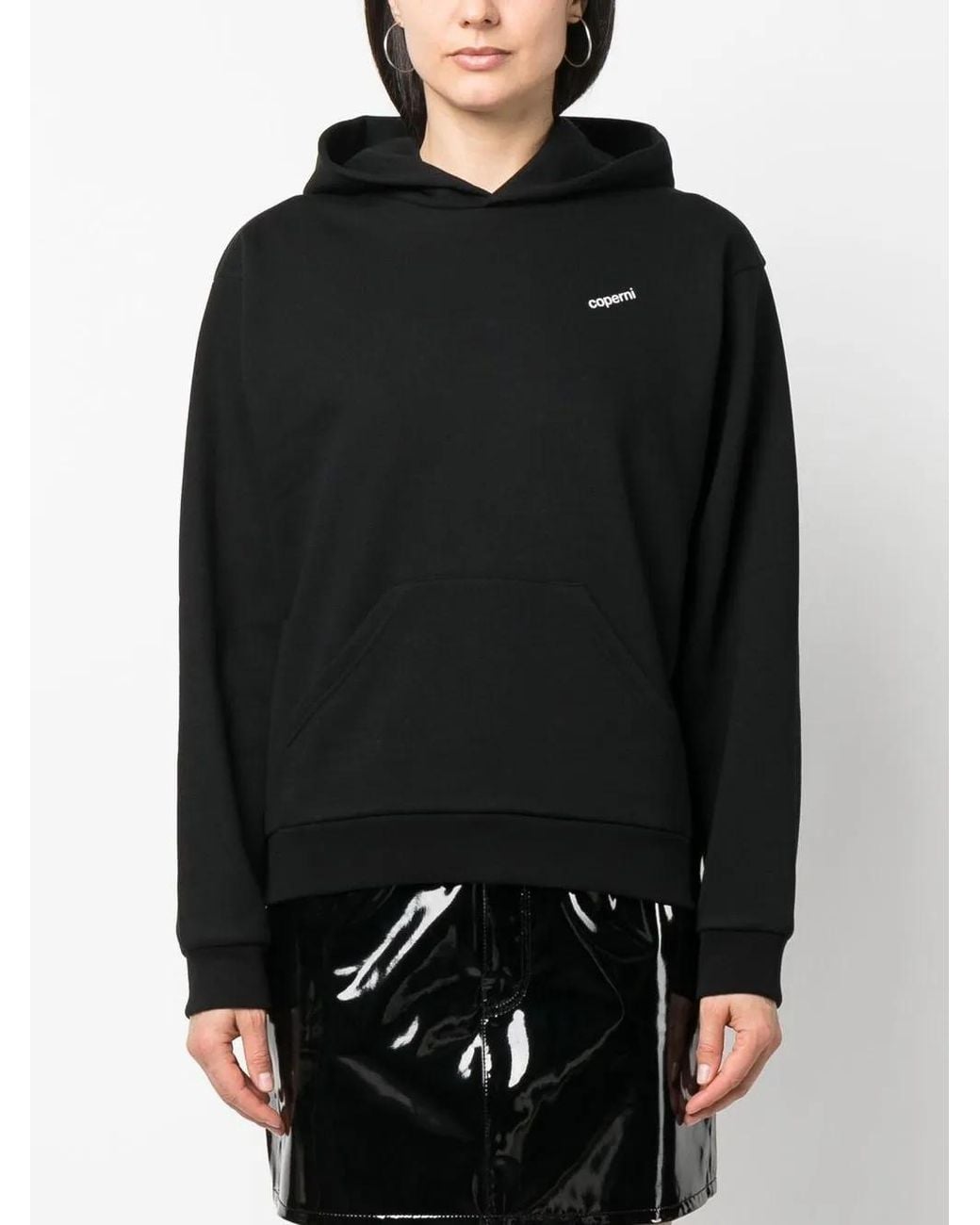 Coperni Black Logo-Print Long-Sleeved Hoodie
