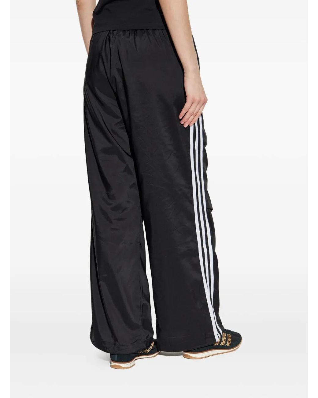 Adidas Black Three-Stripe Drawstring Trousers