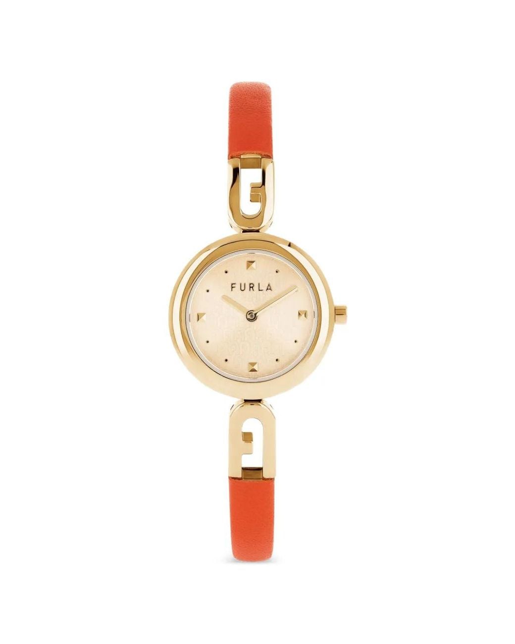 Furla White Bangle Leather 28Mm Watch