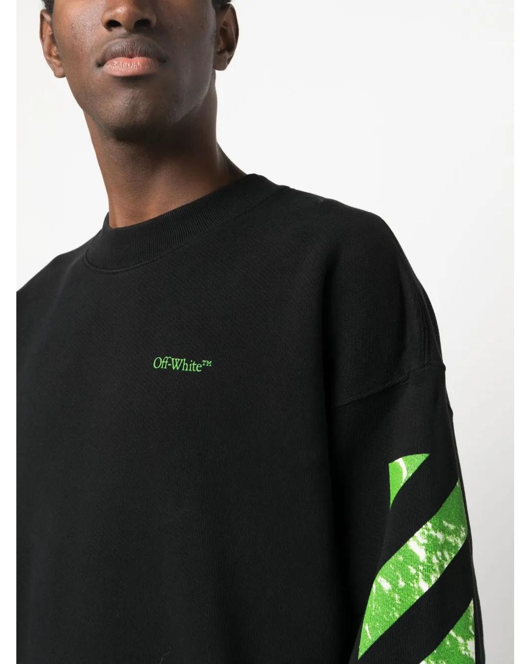 Off-White c/o Virgil Abloh Black Diag Stripe Sweatshirt for men