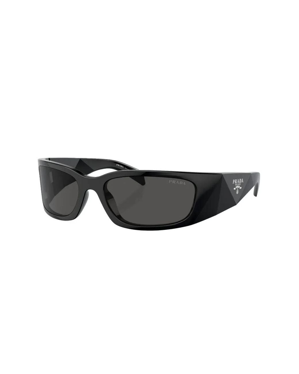 Prada Black Prada Pr A14S Rectangular Frame Sunglasses