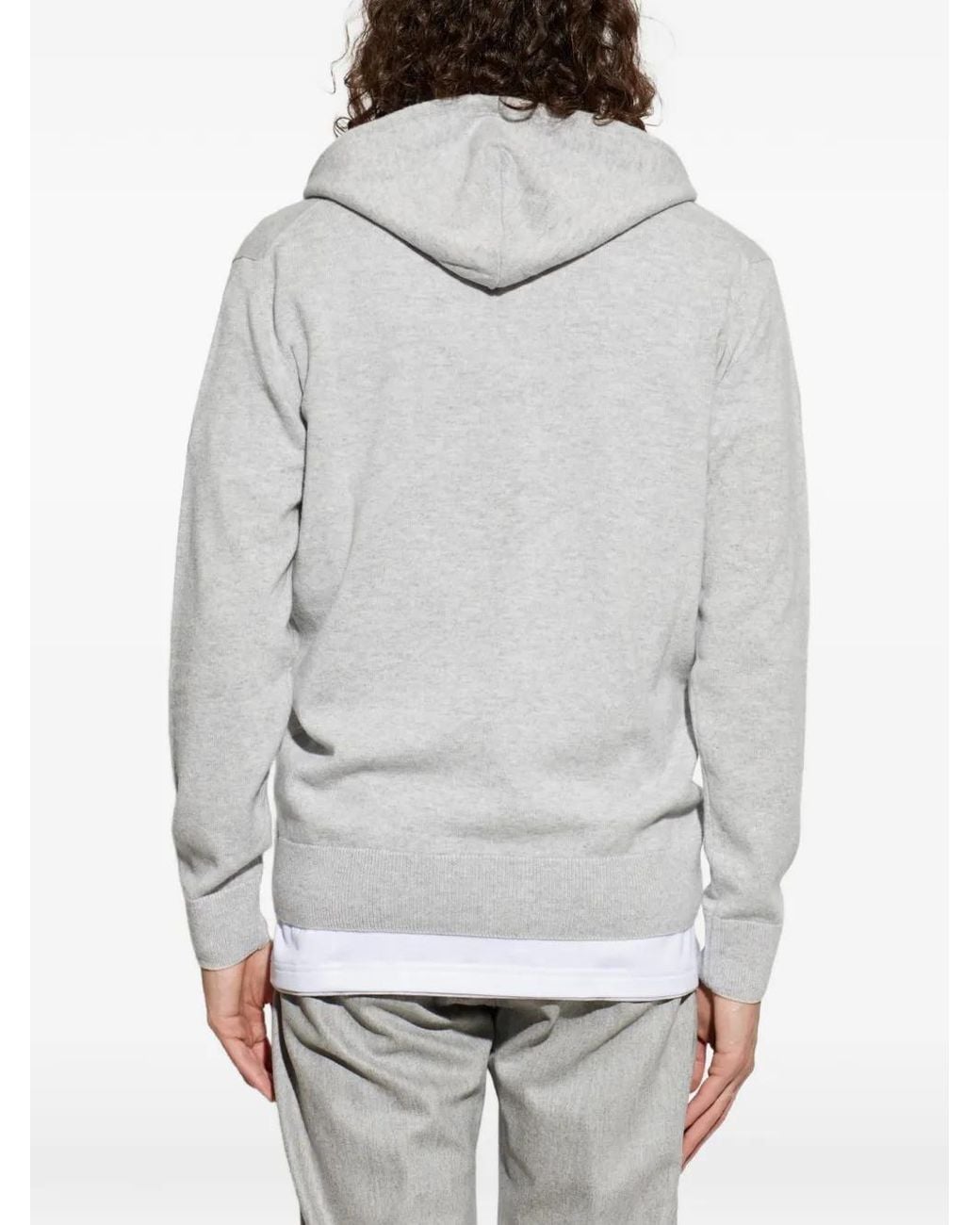 Eleventy White Zip-Up Hoodie for men
