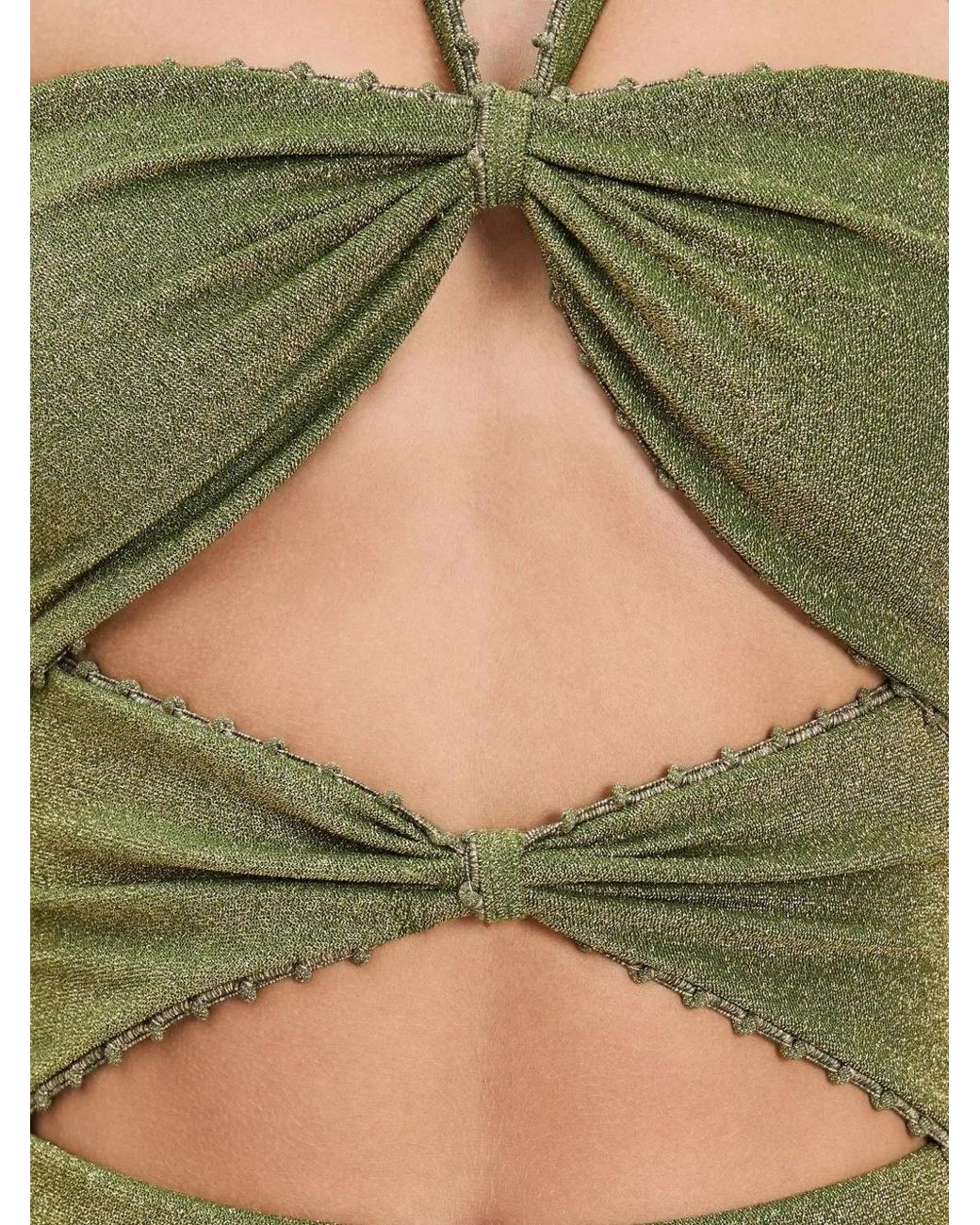 Devon Windsor Green Ulla Cutout Swimsuit