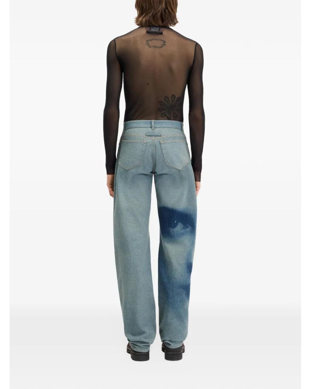 Jean Paul Gaultier Blue The Face Denim Jeans