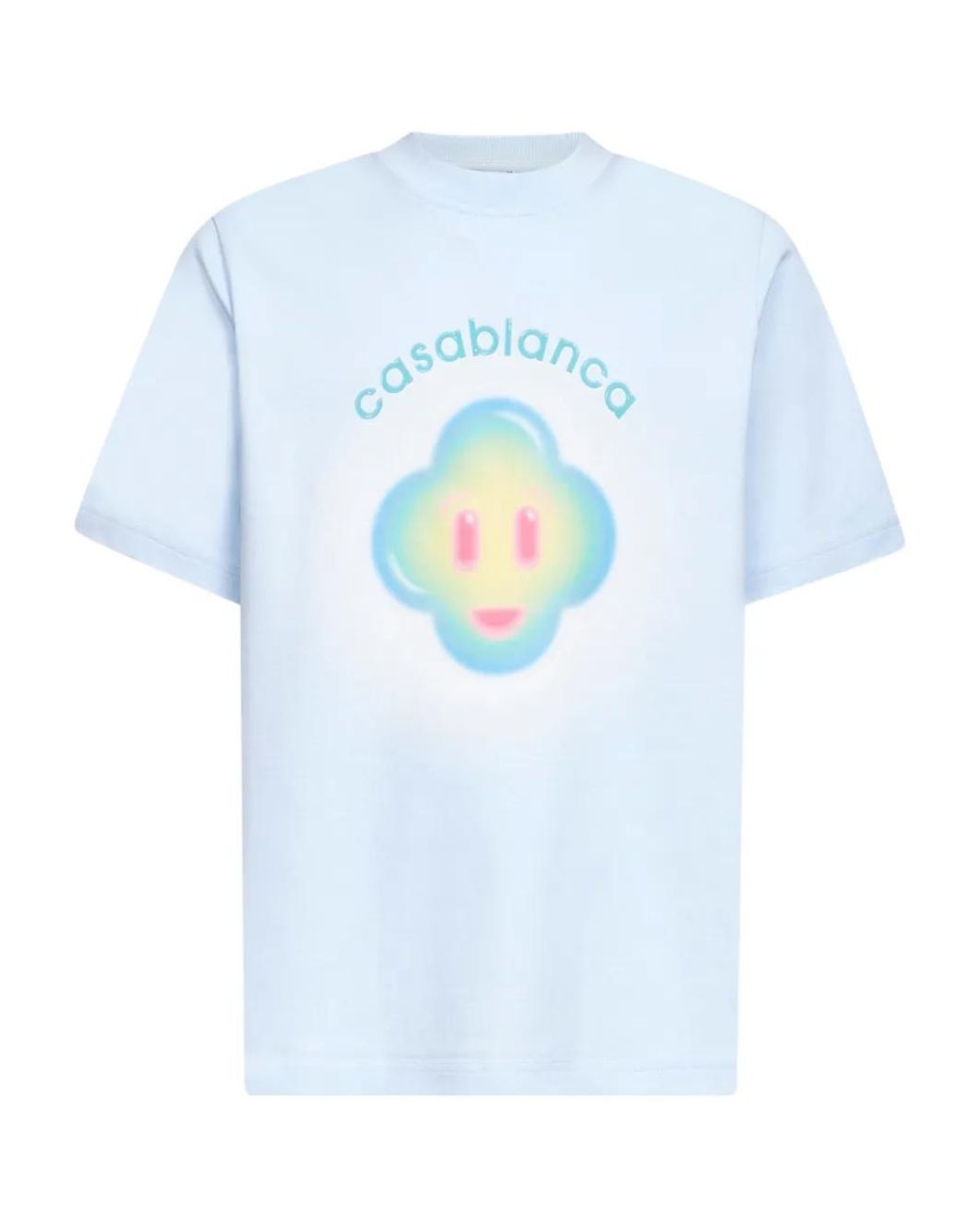 Casablanca Blue Graphic Organic Cotton T-Shirt for men