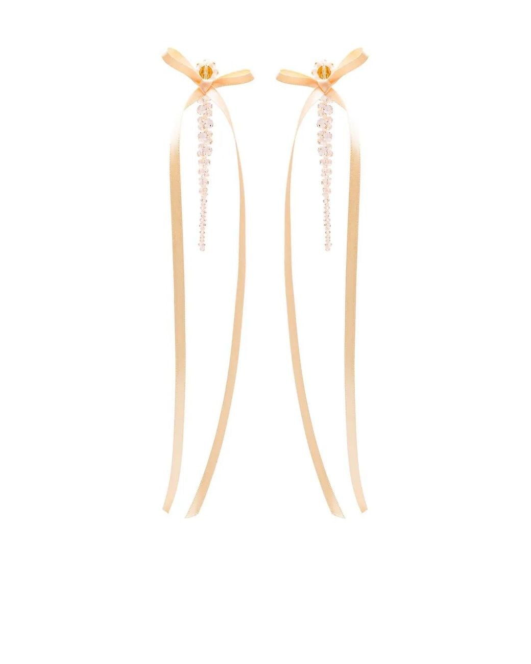 Simone Rocha White Ohrringe Mit Schleife