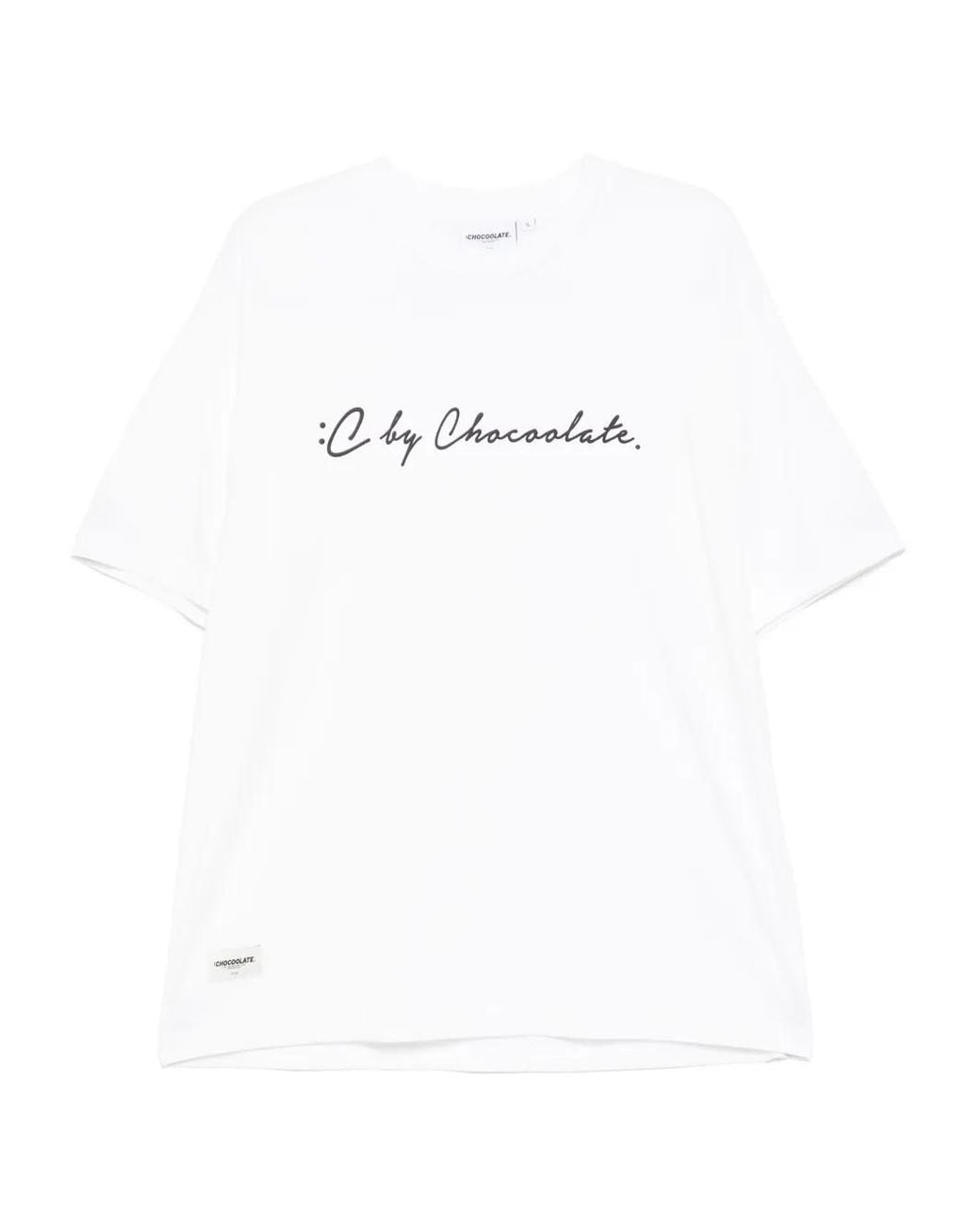 Chocoolate White Logo-Printed T-Shirt for men