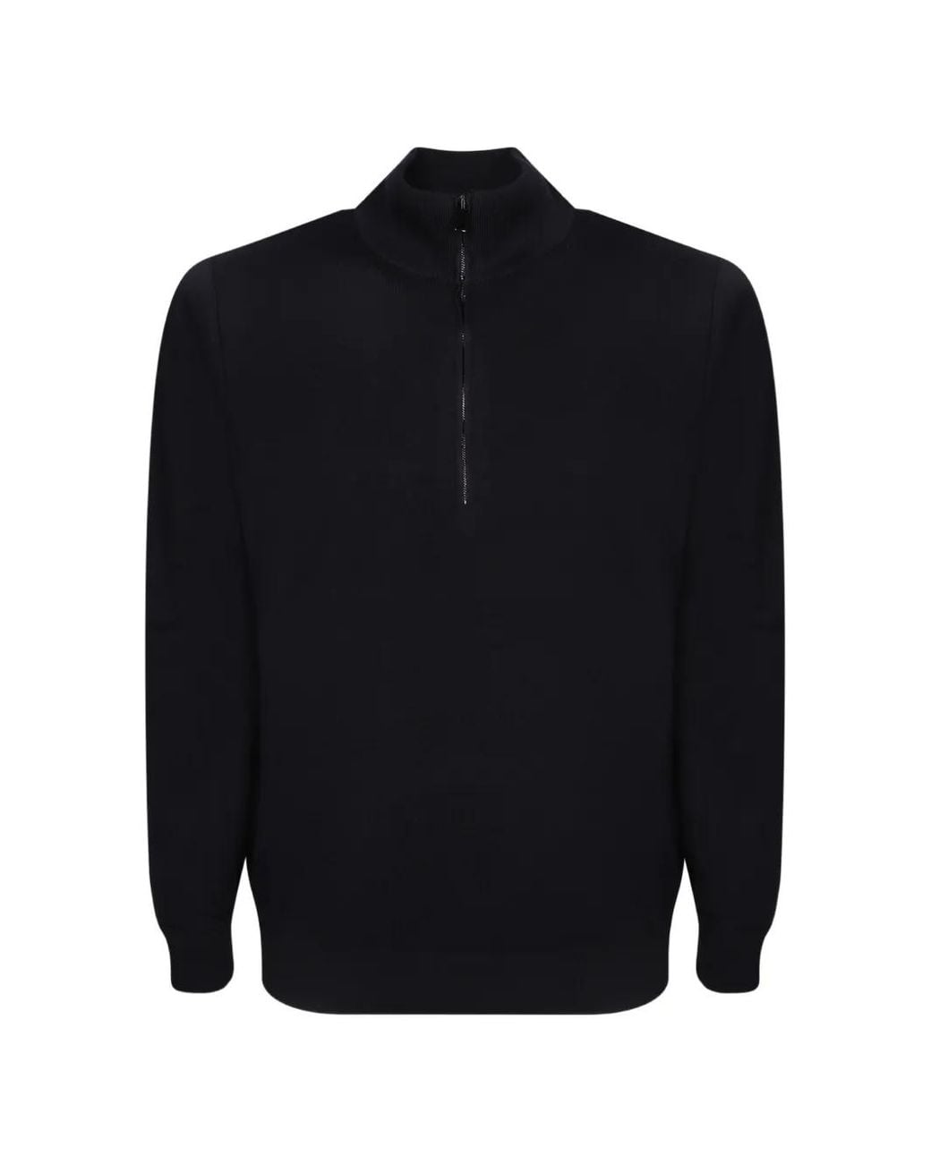 Dell'Oglio Blue Half-Zip Knitted Sweater for men