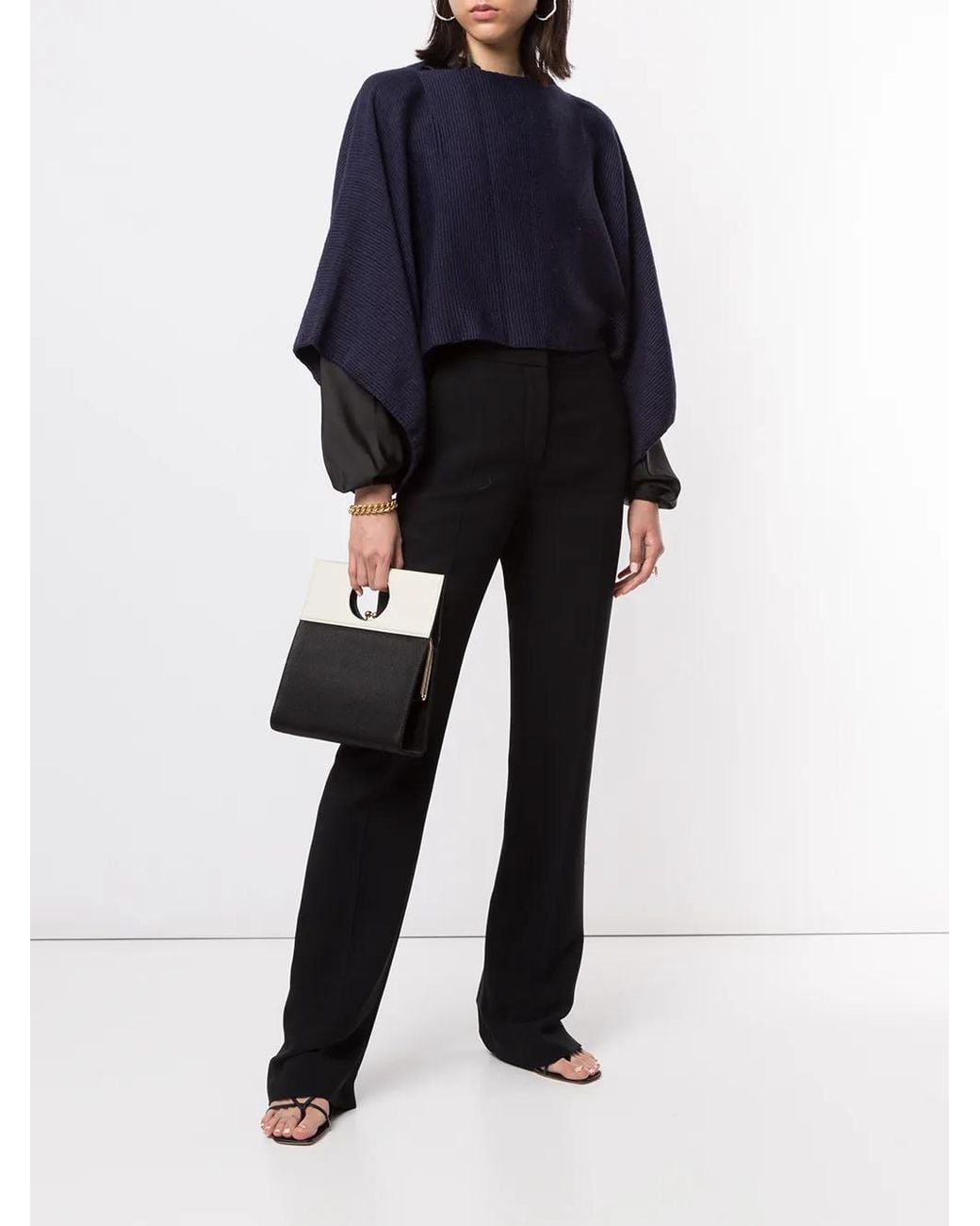 Voz Blue Solid Cropped Jumper