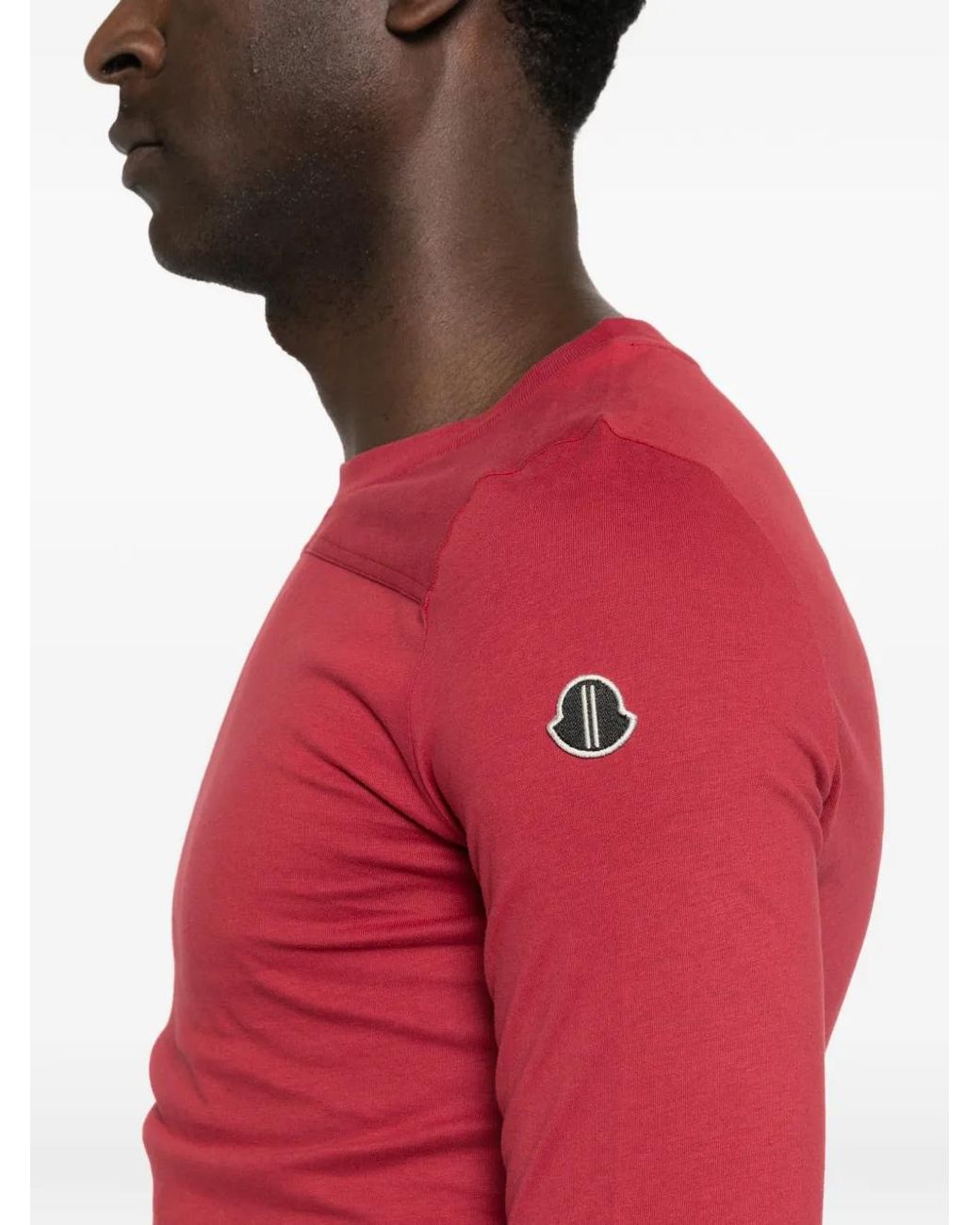 Moncler X Rick Owens Girder Panel Embroidered Logo Patch T-Shirt for men